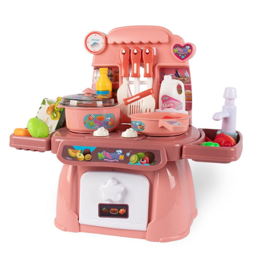 24 In 1 Childre Mini Kitchen Toys Girls Simulation Play House Cooking Kitchen Set