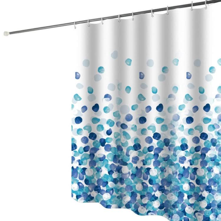 80x180cm Home Thickened Waterproof Shower Curtain Polyester Fabric Bathroom Curtain(Blue Petal)-Reluova