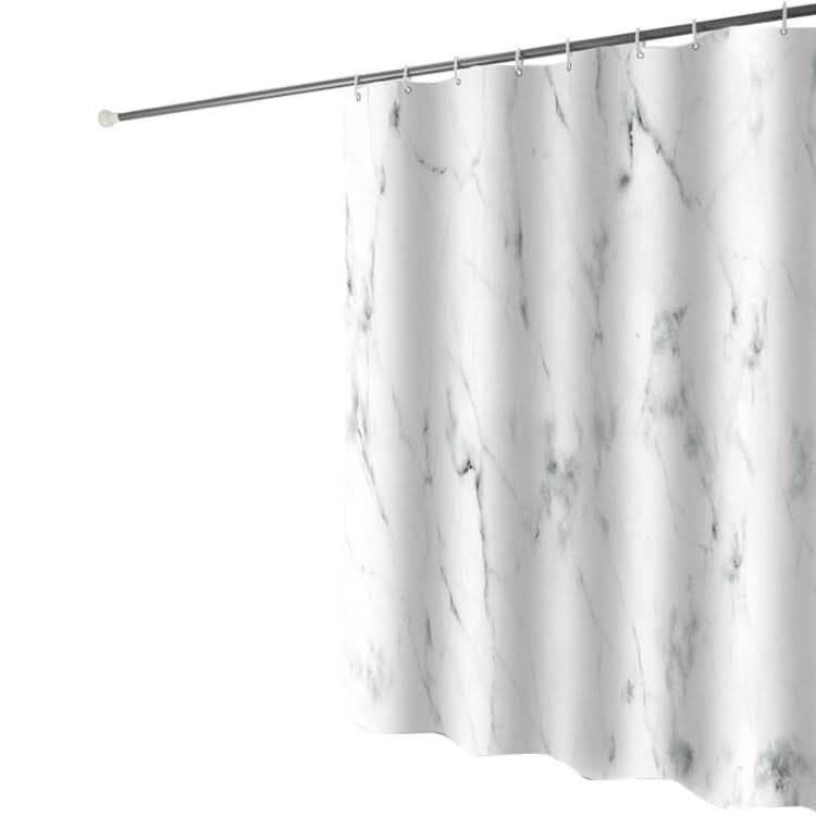 220x200cm Thickened Waterproof Moldproof Shower Curtain Simple Bathroom Hotel Curtain With Hooks(Marble)-Reluova