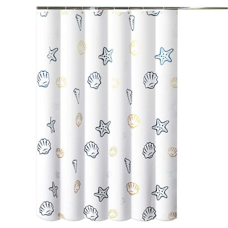 80x180cm Sea World Polyester Shower Curtain Thickened Waterproof Bathroom Shower Curtain Cloth With Hooks-Reluova