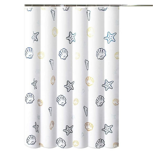 80x180cm Sea World Polyester Shower Curtain Thickened Waterproof Bathroom Shower Curtain Cloth With Hooks-Reluova