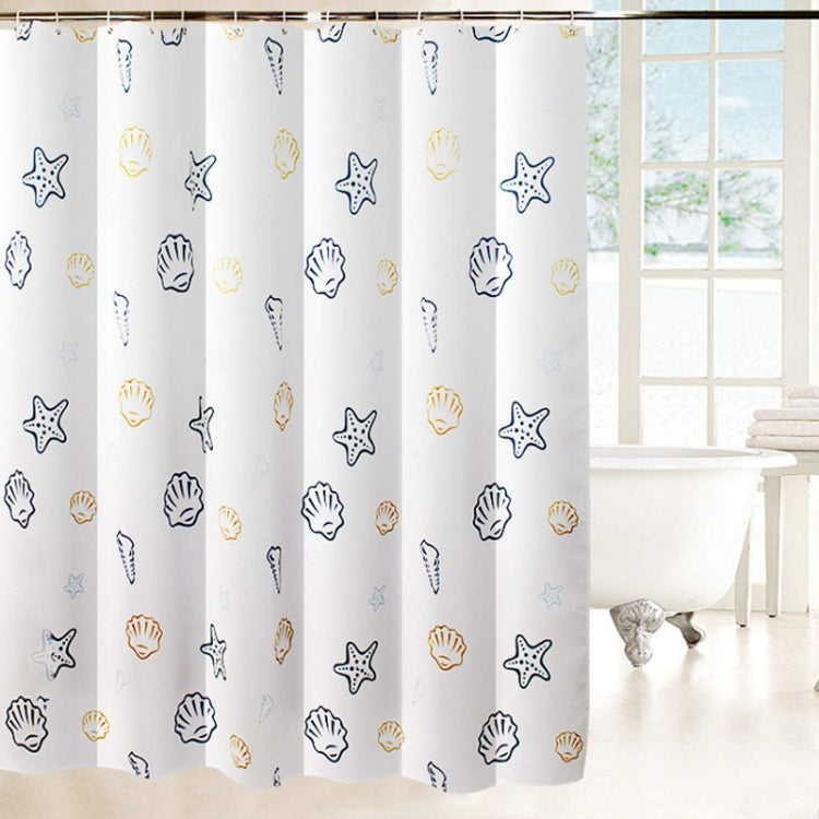 Sea World Polyester Shower Curtain Thickened Waterproof Bathroom Shower Curtain Cloth With Hooks