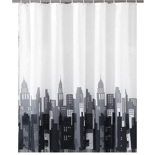 220x200cm Simple Waterproof Shower Curtain Thickened Polyester Bathroom Shower Curtain Cloth(Tower)-Reluova