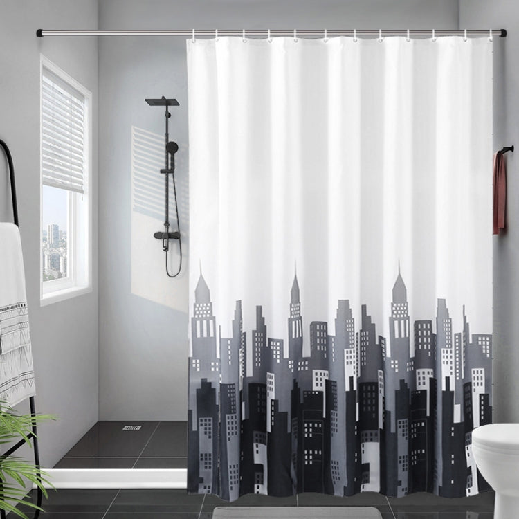 Simple Waterproof Shower Curtain Thickened Polyester Bathroom Shower Curtain Cloth