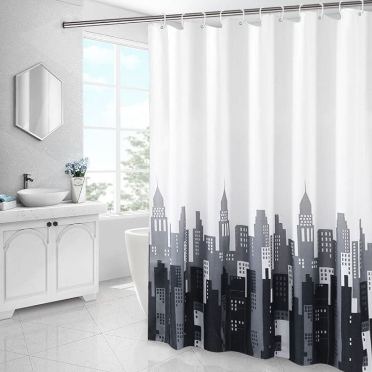 Simple Waterproof Shower Curtain Thickened Polyester Bathroom Shower Curtain Cloth