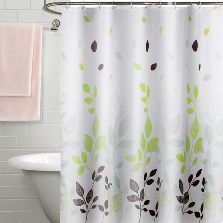 80x180cm Leaf Printed Waterproof Shower Curtain Thickened Polyester Bathroom Curtain Cloth-Reluova