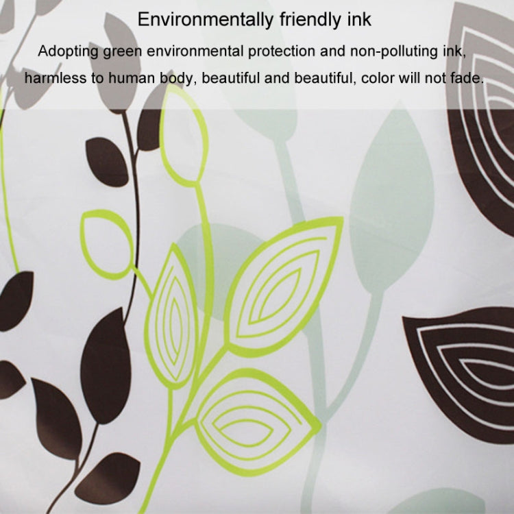 Leaf Printed Waterproof Shower Curtain Thickened Polyester Bathroom Curtain Cloth My Store