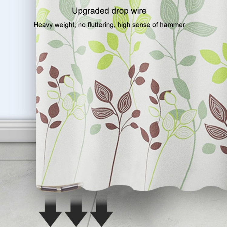 Leaf Printed Waterproof Shower Curtain Thickened Polyester Bathroom Curtain Cloth My Store