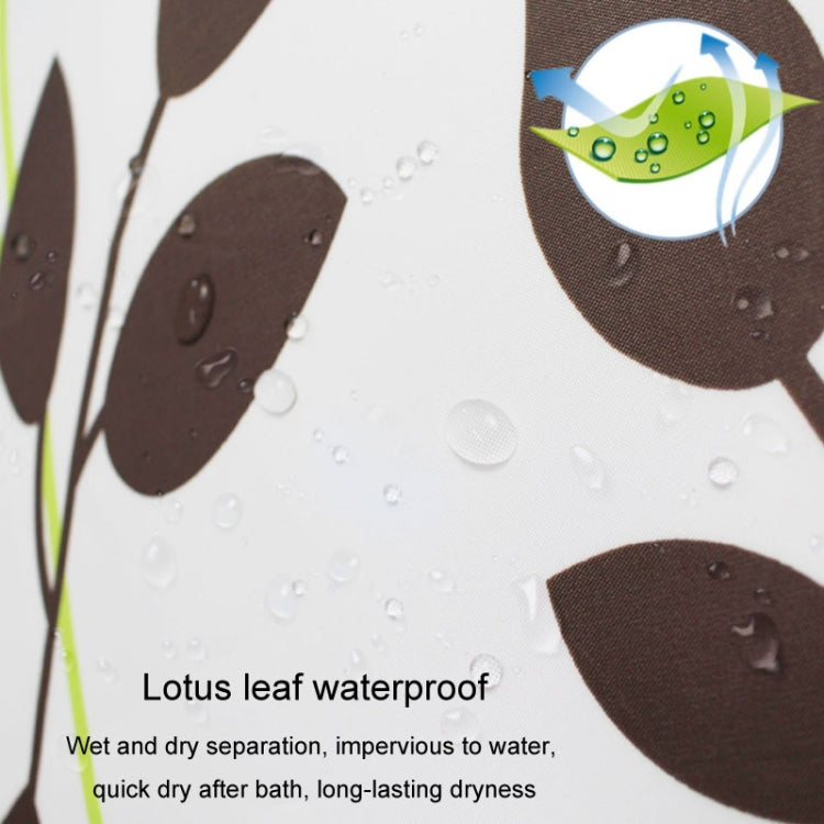 Leaf Printed Waterproof Shower Curtain Thickened Polyester Bathroom Curtain Cloth My Store