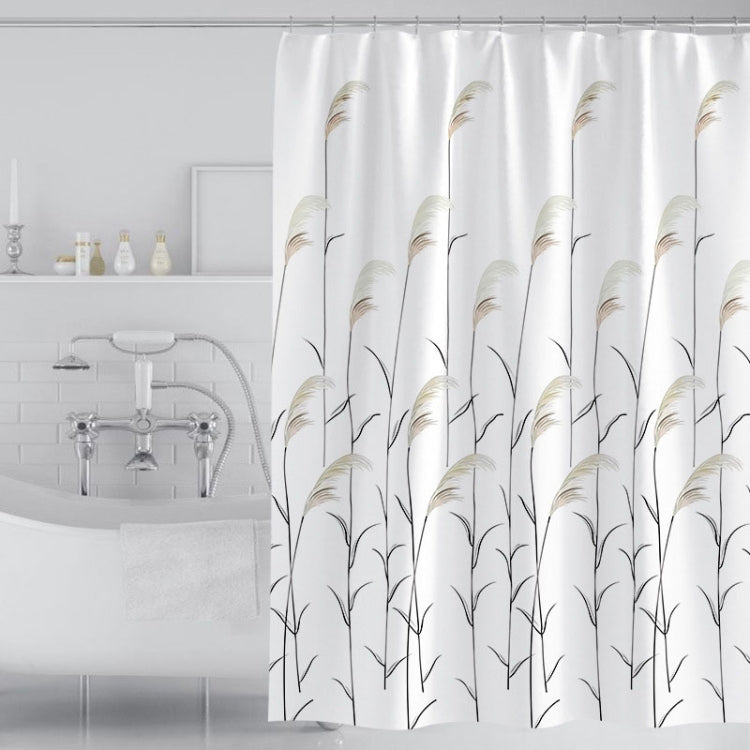 Fresh Reed Printed Bathroom Waterproof Shower Curtain Thickened Polyester Shower Curtain Cloth My Store