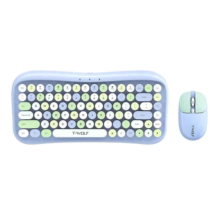 T-WOLF TF660 2.4G+5.0 Bluetooth Dual-Mode Retro Wireless Keyboard And Mouse Set My Store