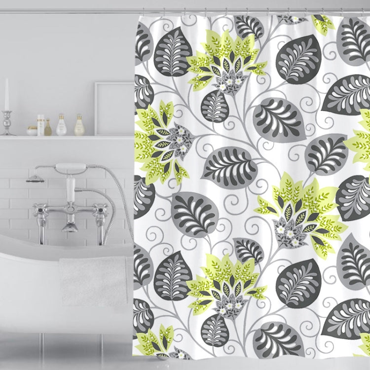 Botanical Flower Printed Waterproof Polyester Shower Curtain Home Thickened Bathroom Curtain Cloth My Store