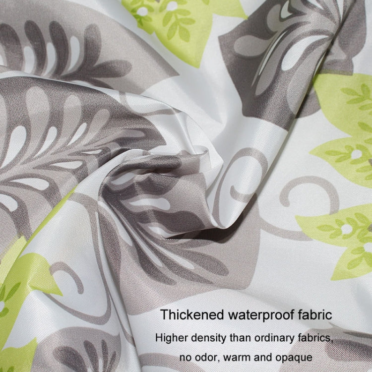 Botanical Flower Printed Waterproof Polyester Shower Curtain Home Thickened Bathroom Curtain Cloth My Store