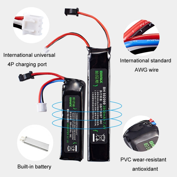 BMAX 11.1V High Rate 30C Discharge Water Marble Rifle Rechargeable Li-Ion Battery Reluova