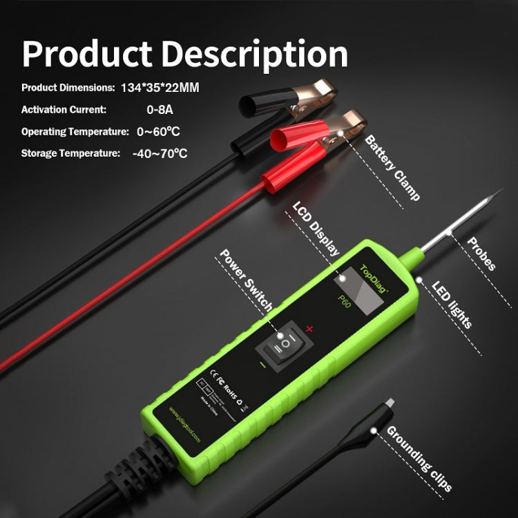 JDiag 6-30V Voltage Detector Automotive Power Circuit Diagnostic Diode ÎҵÄÉ̵ê