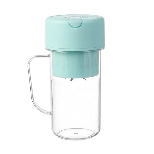 420ml 6 Blades Straw Juice Cup USB Charging Portable Fruit Juicer Smoothie Maker(Green)-Reluova