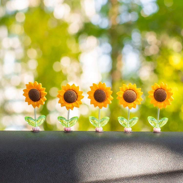 5pcs /Set Cute Sunflower Car Ornament Car Center Console Shaking Flowers Decoration ÎҵÄÉ̵ê