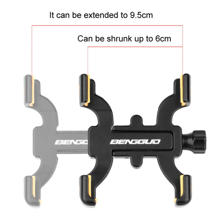 BENGGUO Bicycle Aluminum Alloy Four-claw Cycling Mobile Phone Holder Reluova