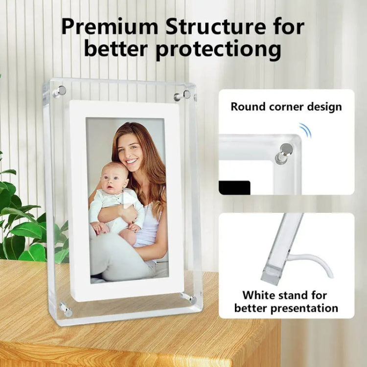 7 Inch Acrylic HD Digital Photo Frame Desktop Smart Motion Video Player Ornament Reluova