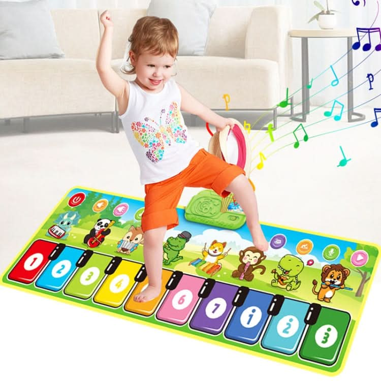 Children Piano Mat Footsteps Music Dancing Blanket Parent-Child Multifunctional Game Blanket Reluova