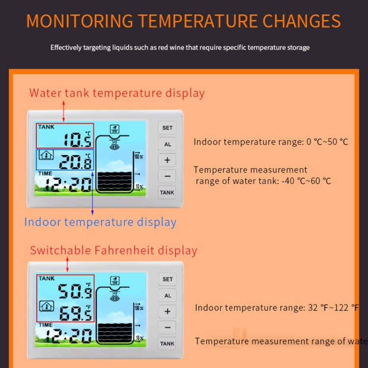 Underground Open Measurement Ultrasonic Liquid Level Meter Reluova