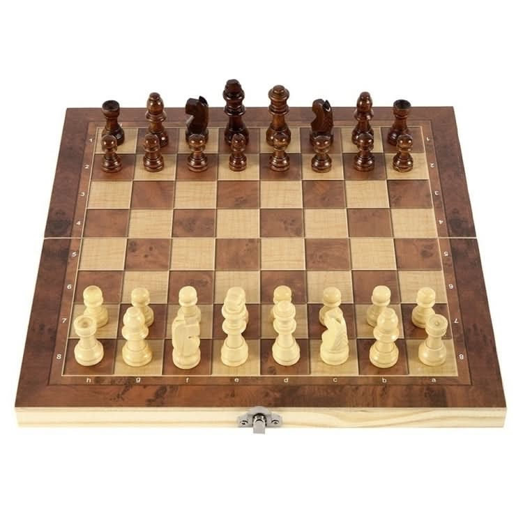 3 In 1 Wooden Chess Set Foldable Chess Board For Kids Adults Reluova