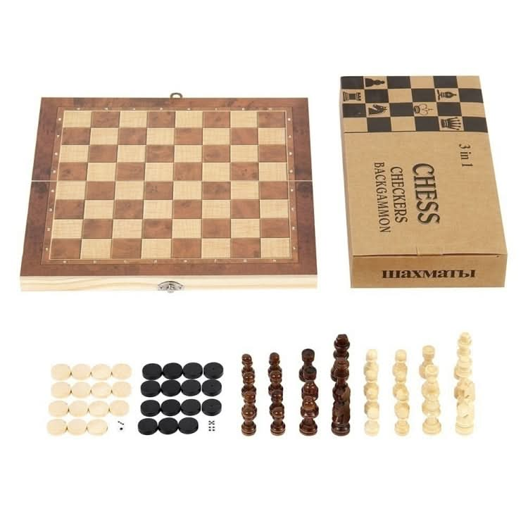 3 In 1 Wooden Chess Set Foldable Chess Board For Kids Adults Reluova