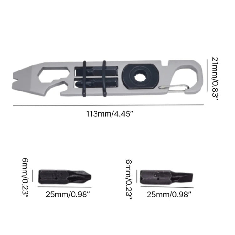 Multifunctional Outdoor Survival and Self-defense Ratchet Crowbar Tool EDC Bottle Opener Reluova