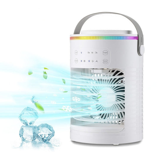 CF-516 USB Home Timed Desktop RGB Light Adjustable Spray Humidification Cooler Fan Reluova