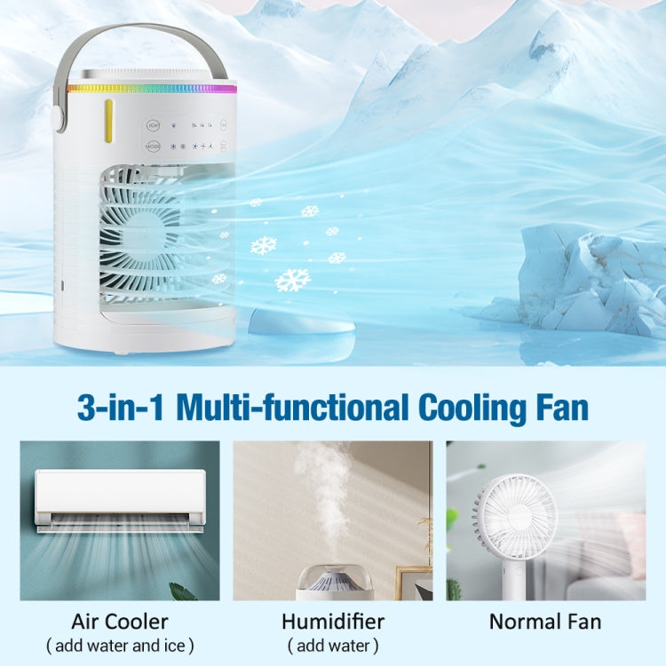 CF-516 USB Home Timed Desktop RGB Light Adjustable Spray Humidification Cooler Fan Reluova