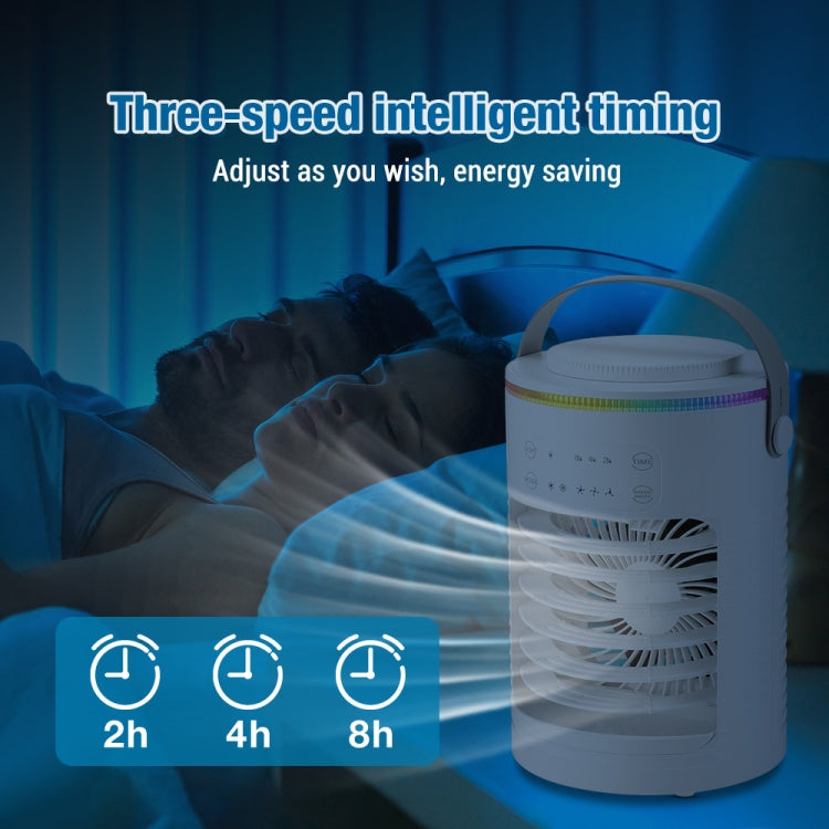 CF-516 USB Home Timed Desktop RGB Light Adjustable Spray Humidification Cooler Fan Reluova