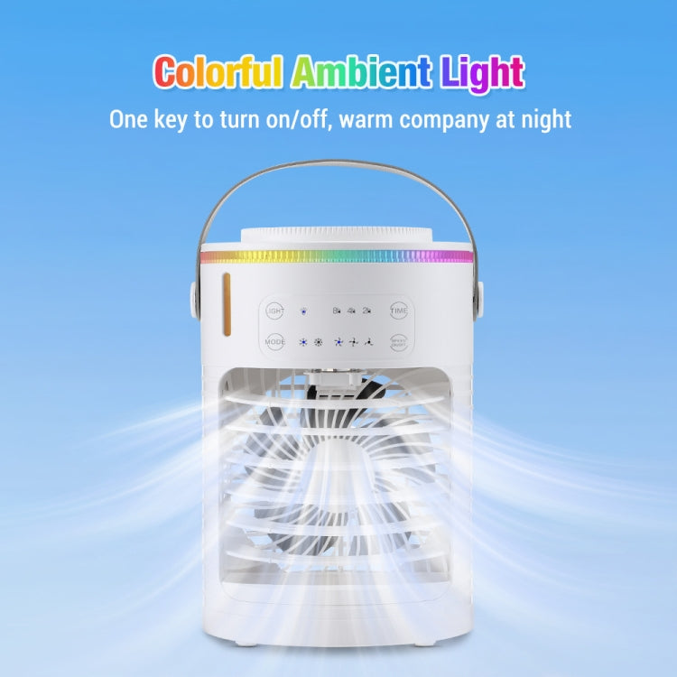 CF-516 USB Home Timed Desktop RGB Light Adjustable Spray Humidification Cooler Fan Reluova