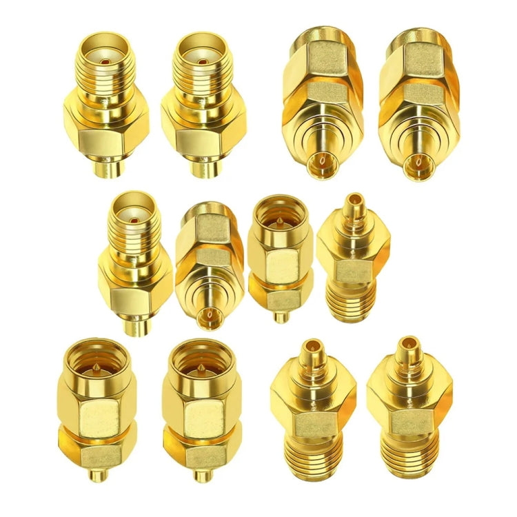 Coaxial Adapter Kit Brass Coaxial Connector RF Antenna Adapter Reluova