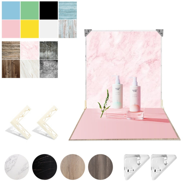 2pcs 60cm Double-Sided Background Board + 7pcs Backdrop Paper Photography Props Set My Store