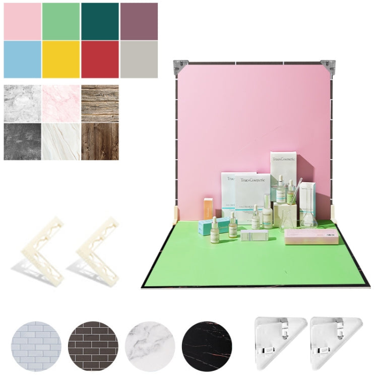 2pcs 60cm Double-Sided Background Board + 7pcs Backdrop Paper Photography Props Set My Store