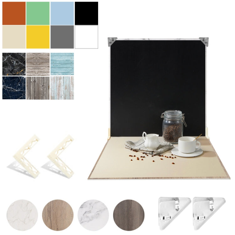 2pcs 60cm Double-Sided Background Board + 7pcs Backdrop Paper Photography Props Set My Store