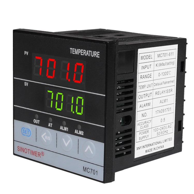 SINOTIMER MC701 Universal Input Short Case PID Intelligent Temperature Controller Meter Heating Cooling Relay SSR Solid State Output Reluova