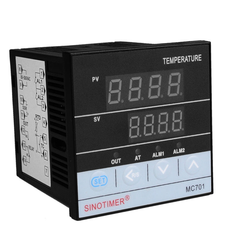 SINOTIMER MC701 Universal Input Short Case PID Intelligent Temperature Controller Meter Heating Cooling Relay SSR Solid State Output Reluova