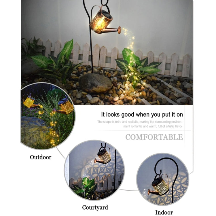 Iron Hollow Projection Light Solar Outdoor Waterproof Garden Kettle Light Lawn Landscape Ground Plug Decorative Light My Store