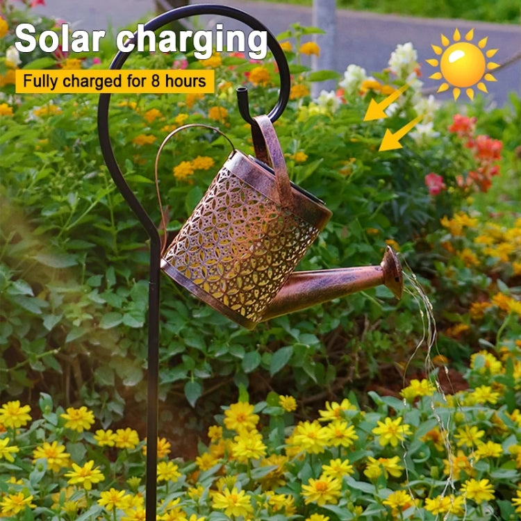 Iron Hollow Projection Light Solar Outdoor Waterproof Garden Kettle Light Lawn Landscape Ground Plug Decorative Light My Store