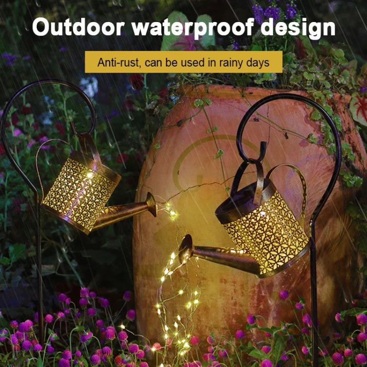 Iron Hollow Projection Light Solar Outdoor Waterproof Garden Kettle Light Lawn Landscape Ground Plug Decorative Light My Store