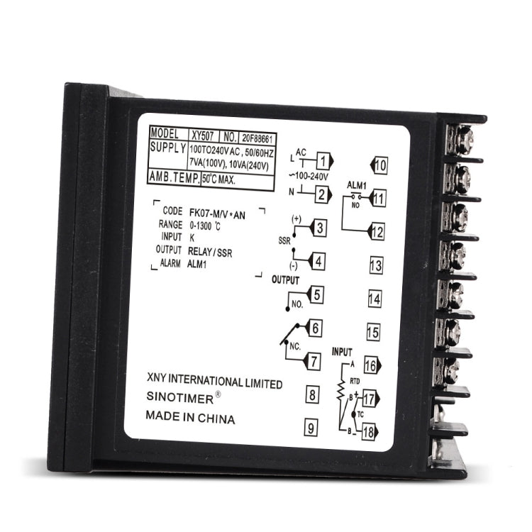 SINOTIMER XY507 Smart Temperature Control Instrument Short Shell PID Heating Relay SSR Solid State Output Reluova