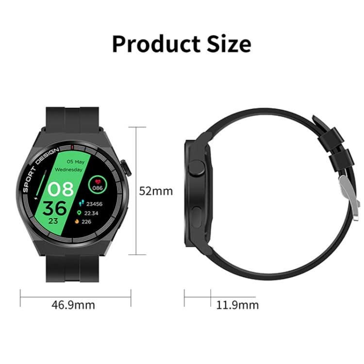 GT3Pro 1.28-Inch Health Monitoring Bluetooth Call Smart Watch With NFC