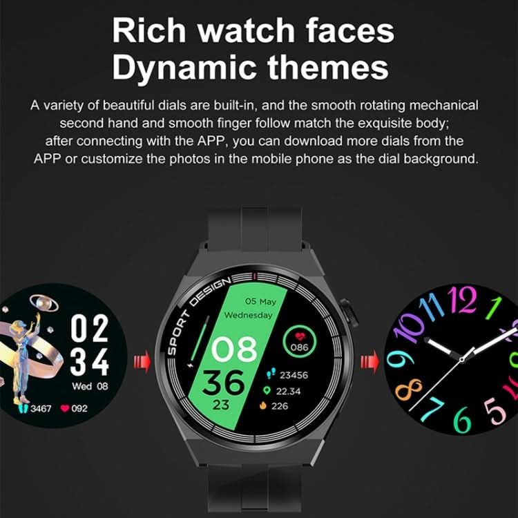 GT3Pro 1.28-Inch Health Monitoring Bluetooth Call Smart Watch With NFC