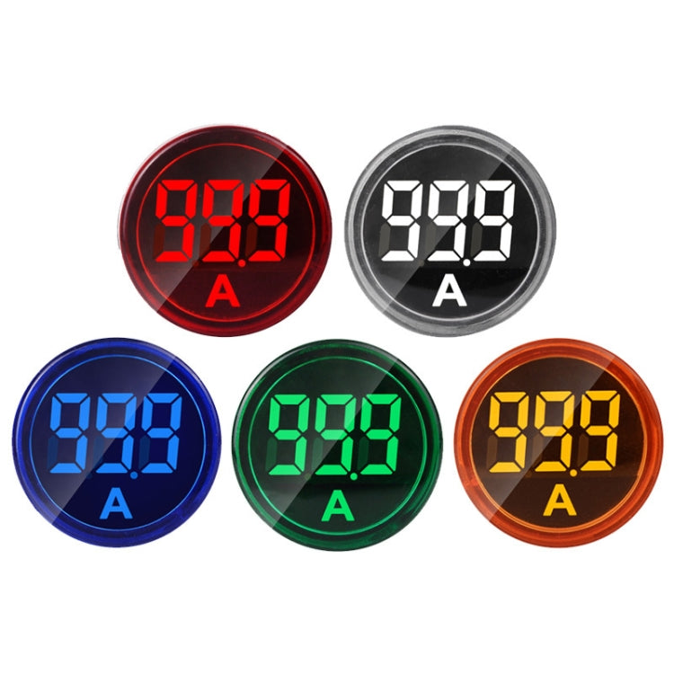 SINOTIMER ST16A Round 22mm LED Digital Signal Light 220V AC Ammeter 0-100A AC Current Indicator Light Reluova