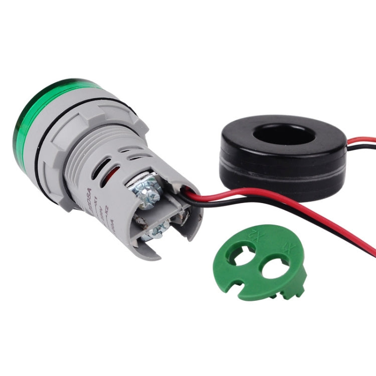 SINOTIMER ST16A Round 22mm LED Digital Signal Light 220V AC Ammeter 0-100A AC Current Indicator Light Reluova