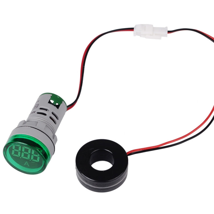 SINOTIMER ST16A Round 22mm LED Digital Signal Light 220V AC Ammeter 0-100A AC Current Indicator Light Reluova