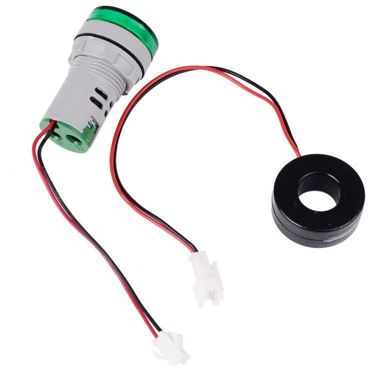 SINOTIMER ST16A Round 22mm LED Digital Signal Light 220V AC Ammeter 0-100A AC Current Indicator Light Reluova