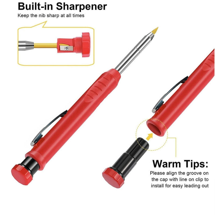 Metal Long Tip Deep Hole Woodworking Pencil Quick Dry Marker