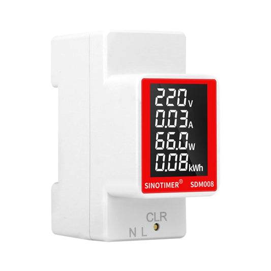 SINOTIMER SDM008 Rail Type AC Multifunctional Digital Voltage And Current Power Monitor Reluova